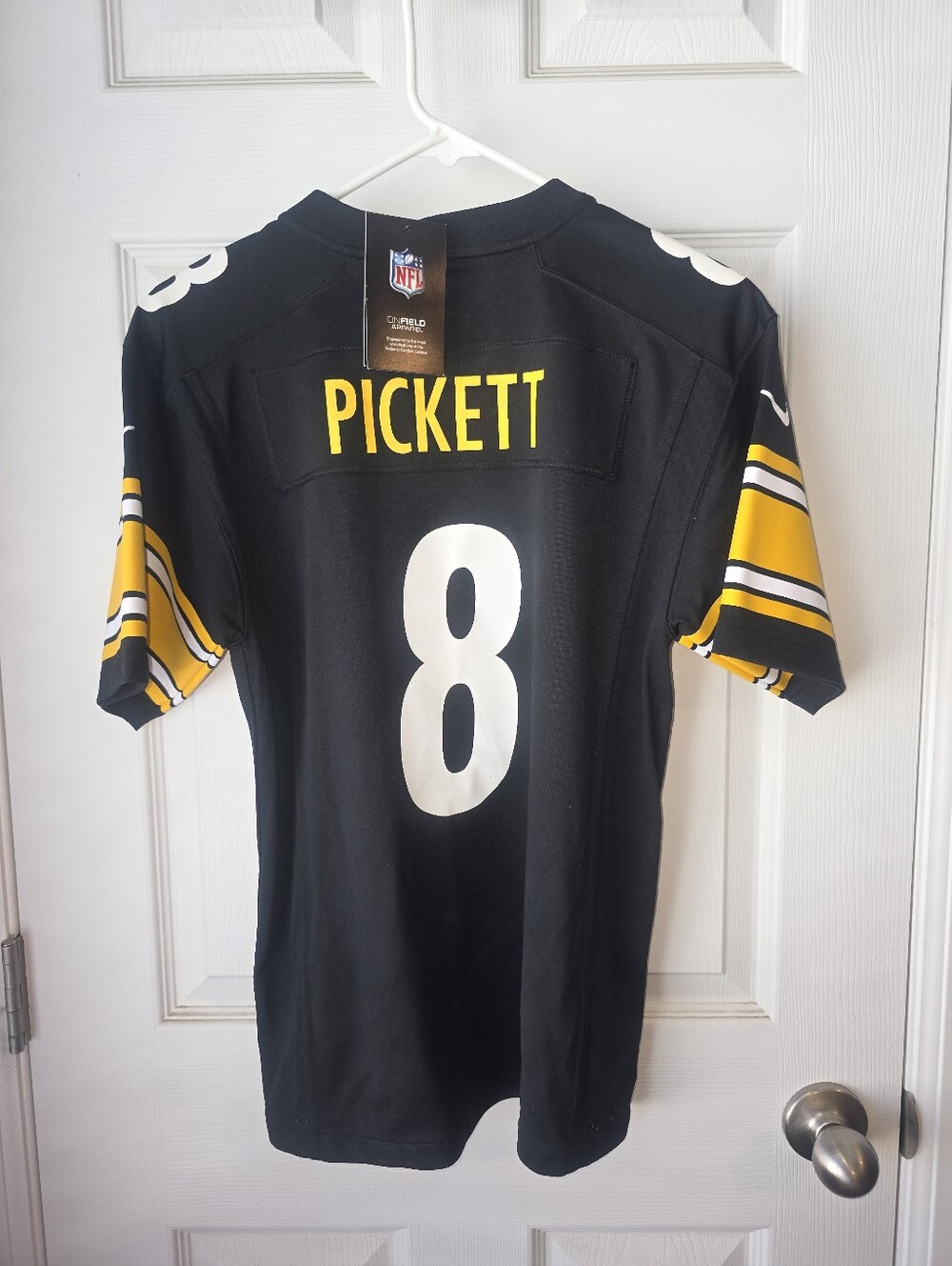 NWT Nike NFL Pittsburgh Steelers Kenny Pickett Jersey Black On Field Men's SZL - Picture 2 of 9